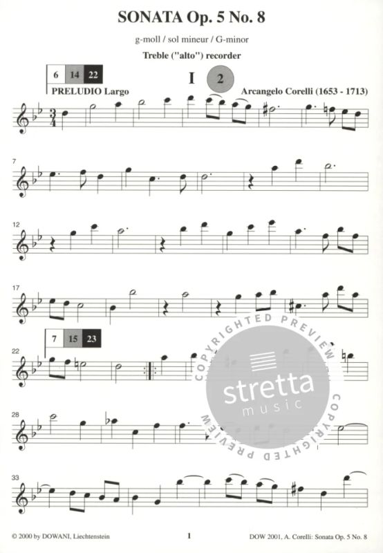 Arcangelo Corelli - Sonata op. 5 No. 8 in G minor