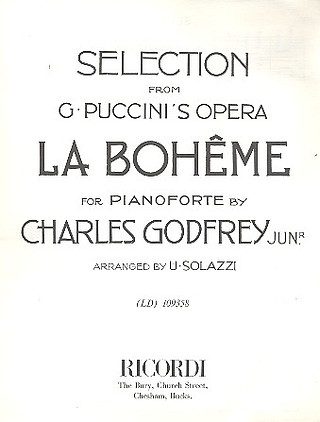 Giacomo Puccini - La Boheme. Selection Pf (Godfrey)