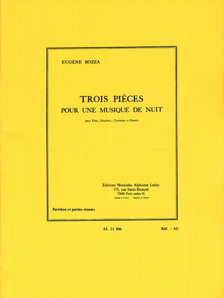 Eugène Bozza - Trois Pièces Pour Une Musique De Nuit