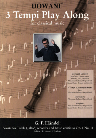 Georg Friedrich Haendel - Sonate für Altblockflöte und Basso continuo op. 1 Nr. 11 in F-Dur