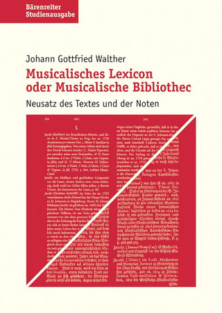 Johann Gottfried Walther - Musicalisches Lexicon oder Musicalische Bibliothec