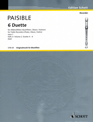 Jacques Paisible - 6 Duette op. 1/2