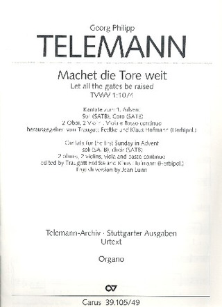 Georg Philipp Telemann: Machet die Tore weit TVWV 1:1074