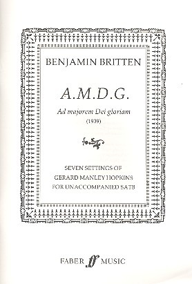 Benjamin Britten - Ad Majorem Dei Gloriam