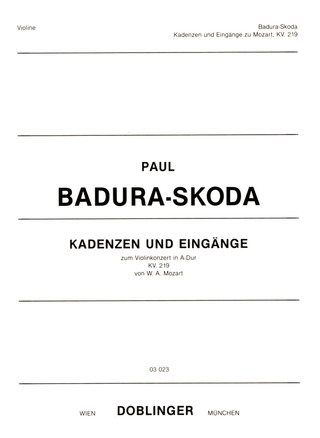 Paul Badura-Skoda - Kadenzen und Eingänge
