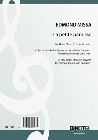 Missa, Edmond - La petite paroisse - 62 leichte Stücke für Orgel oder Harmonium
