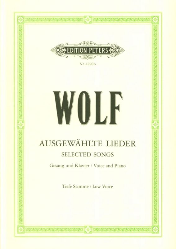 Hugo Wolf - 51 Ausgewählte Lieder – tiefe Stimme
