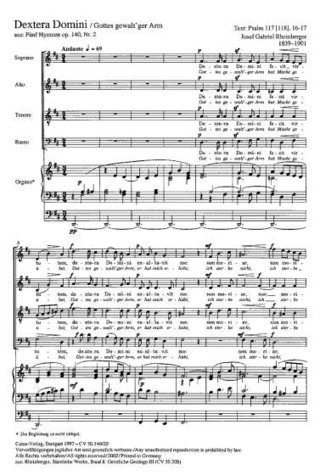 Josef Rheinberger - Dextera Domini (Gottes gewalt'ger Arm) D-Dur op. 140, 2 (1883)