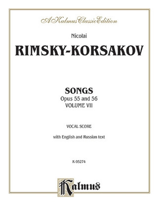 Nikolai Rimski-Korsakow - Songs, Volume VII, Op. 55, 56