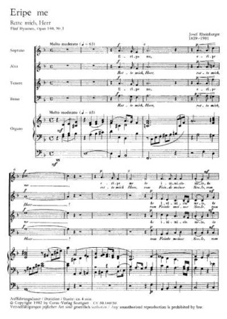 Josef Rheinberger - Eripe me (Rette mich, Herr) d-Moll op. 140, 3 (1884)
