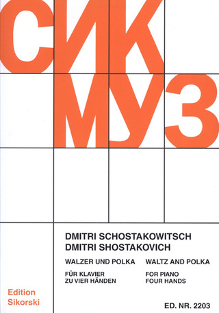 Dmitri Sjostakovitsj - Walzer und Polka für Klavier vierhändig