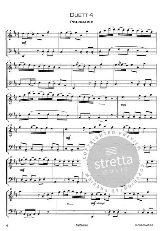Wolfgang Amadeus Mozart - 12 kleine Duette für Flöte und Cello (Fagott) KV 487