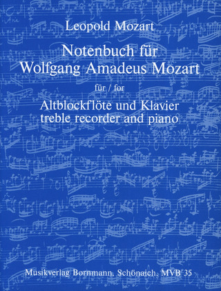 Leopold Mozart: Notenbuch Fuer Wolfgang Amadeus Mozart