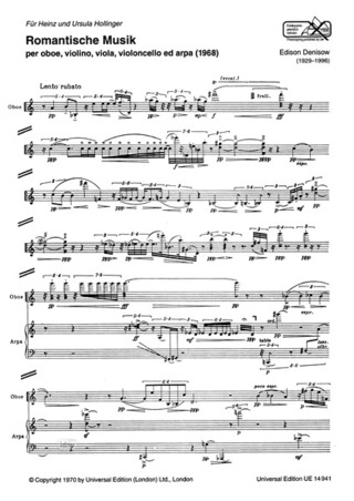 Edisson Denissow - Romantische Musik für Oboe, Violine, Viola, Violoncello und Harfe