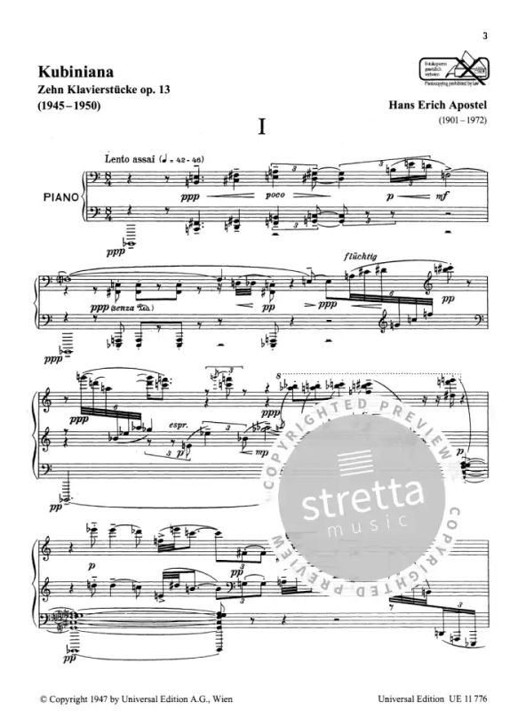 Hans Erich Apostel: Kubiniana für Klavier op. 13 (1945-1950) (1)