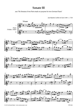 Jean-Baptiste Loeillet - Sonate III