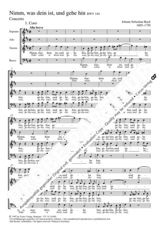 Johann Sebastian Bach - Take what is thine and go thy way BWV 144