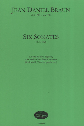 Jean Daniel Braun - Six Sonates op.6