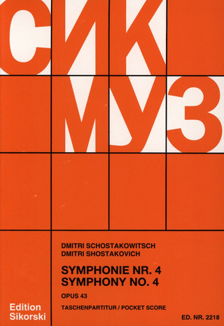 Dmitri Sjostakovitsj - Sinfonie Nr. 4 c-Moll op. 43