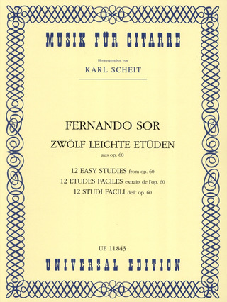 Fernando Sor - 12 Études faciles extraits de l'op. 60