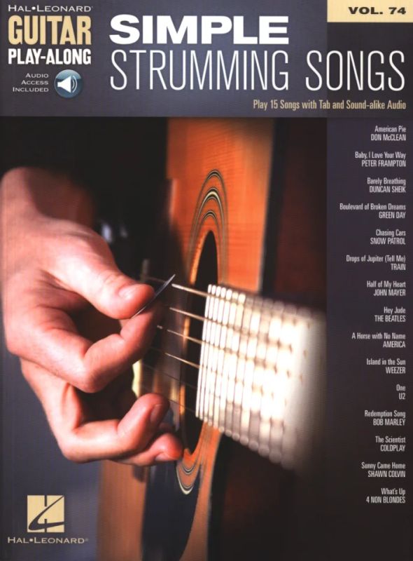 Guitar Play-Along Volume 74: Simple Strumming Songs