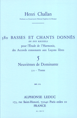 H. Challan - 380 Basses et Chants Donnés Vol. 5A