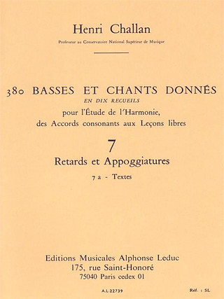 Henri Challan - 380 Basses et Chants Donnés Vol. 7A