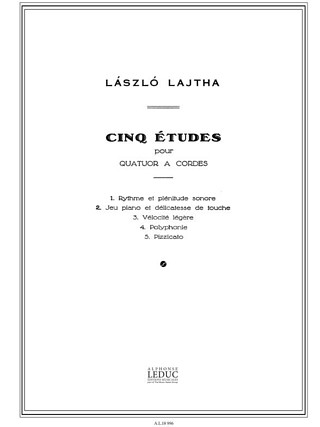 Laszlo Lajtha: 5 Etudes Op.20