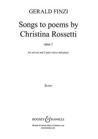 Gerald Finzi - Songs To Poems Op.1 Ss