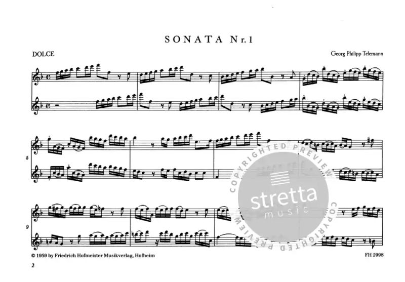 Georg Philipp Telemann - 6 Duette (Sonaten) 1