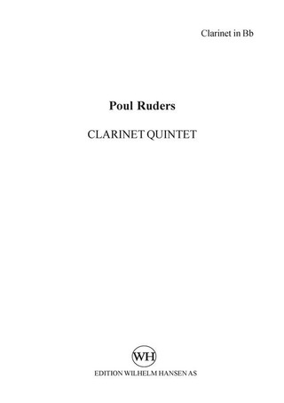 Poul Ruders - Clarinet Quintet