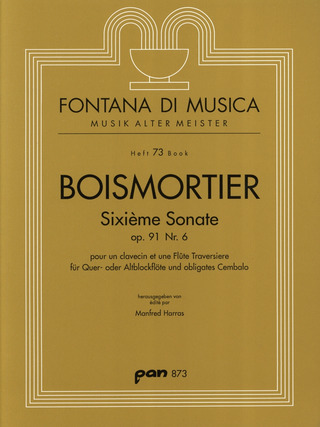 Joseph Bodin de Boismortier - Sixieme Sonate Op 91/6