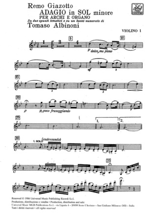 Tomaso Albinoni - Adagio in sol minore (g minor)