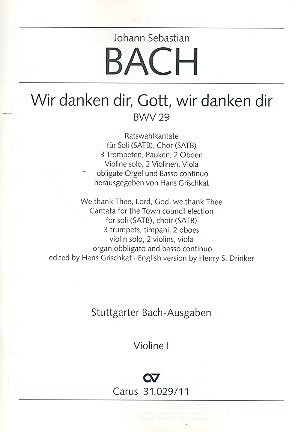 Johann Sebastian Bach - We thank Thee, Lord, God, we thank Thee, Lord BWV 29