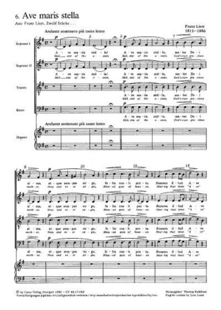 Franz Liszt: Liszt: Ave maris stella- Salve Regina
