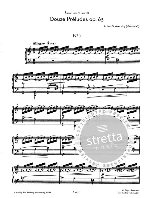 Anton Arenski: Twelve Preludes op. 63 (1)