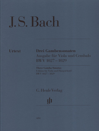 Johann Sebastian Bach - Trois Sonates pour viole de gambe et clavecin BWV 1027-1029