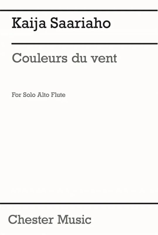 Kaija Saariaho - Couleurs Du Vent For Alto Flute