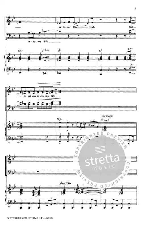 Got to get you into my life earth wind fire Got To Get You Into My Life From Earth Wind Fire Buy Now In The Stretta Sheet Music Shop