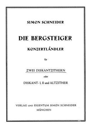 Simon Schneider - Die Bergsteiger - Konzertlaendler