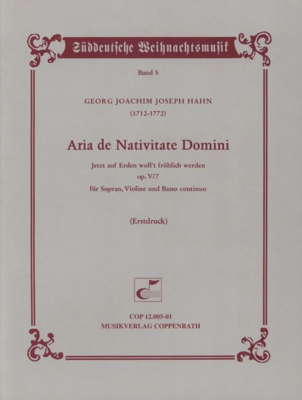 Georg Joachim Joseph Hahn - Aria de Nativitate Domini