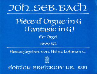 Johann Sebastian Bach - Piece D'orgue in G BWV 572