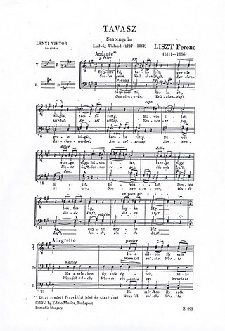 Franz Liszt - Saatengrün