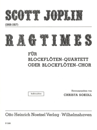 Scott Joplin: Ragtimes für Blockflötenquartett