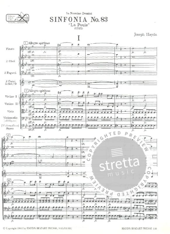 Joseph Haydn m fl.: Sinfonia Nr. 83 g-Moll Hob. I:83 (1)