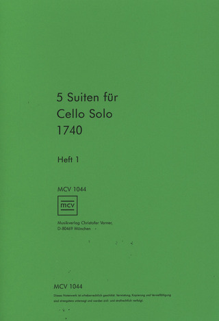 5 Suiten für Cello Solo - 1740