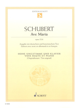 Franz Schubert: Ave Maria  B-Dur op. 52/6