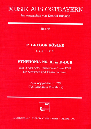 Konrad Ruhland - Synphonia III in D-Dur