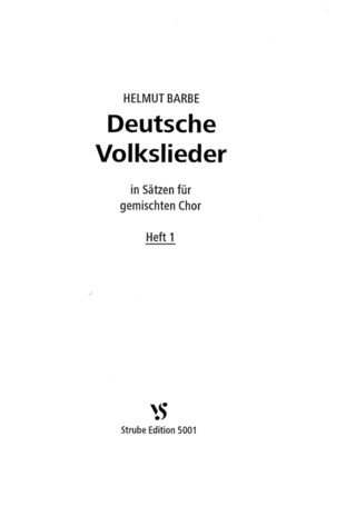Helmut Barbe - Deutsche Volkslieder 1