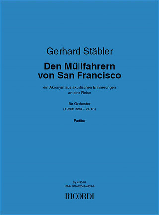 Gerhard Stäbler - Den Müllfahrern von San Francisco
